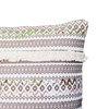 Benzara UPT-261537 Square Jacquard Cotton Accent Throw Pillow, Brown, White