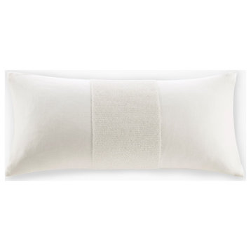 Croscill Home Canova Cotton Velvet Oblong Pillow, White