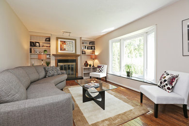 Inspiration for a contemporary living room remodel in Toronto