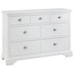 Bentley Designs - Hampstead White Painted Furniture 3-Over 4-Drawer Chest - Hampstead White Painted 3 over 4 Drawer Chest offers elegance and practicality for any home. Crisp white paint finish adds a contemporary touch to a timeless range guaranteed to make a beautiful addition to any home.