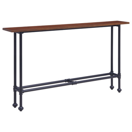 Daveeda Console Table, Black With Espresso