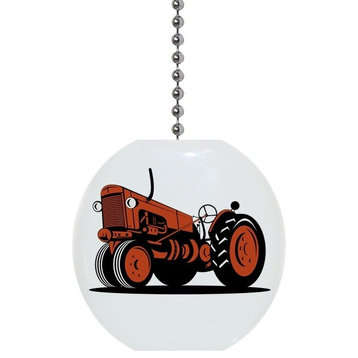 Orange Vintage Tractor Ceiling Fan Pull