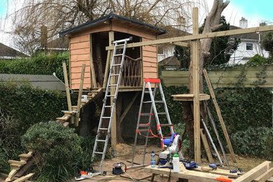 Treehouse den during construction