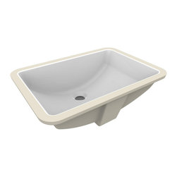 A&E Bath and Shower - Fusion Undermount Ceramic Basin Sink, Glossy White - Bathroom Sinks