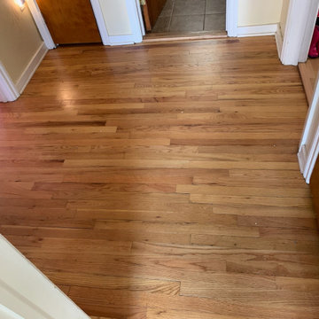 Crack filling in old floor from Excessive movement.