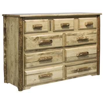 Montana Woodworks Glacier Country Transitional Wood Dresser in Brown