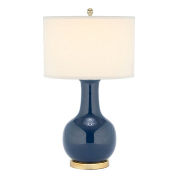 Safavieh Elle Ceramic Table Lamp, Royal Blue