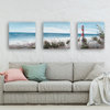 "The Lighthouse II" Hand Painted on Wrapped Canvas, 20"x20"x1.5", 3-Piece Set