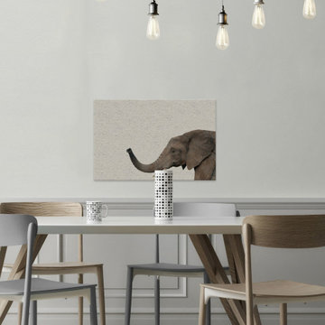 "Side Elephant" Painting Print on Wrapped Canvas