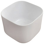 Alice Ceramica - Unica Vessel Sink, Square, 40x40 cm - Handcrafted outside of Rome, the square Unica Vessel Sink blends perfect proportions with harmonious shape in a timeless style. Thanks to its essential lines, the rectangular vessel sink is an easy addition to a contemporary bathroom. A young company who pride themselves on creativity and ambition, Alice Ceramica crafts all their products in the hills north of Rome.