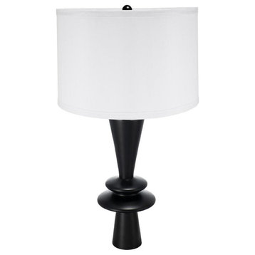 Anita 1 Light Table Lamp, Black and White