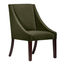 Universal Lighting and Decor - Villager Regal Moss Fabric Swoop Dining Chair - Bar Stools And Counter Stools