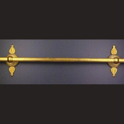 Cristal et Bronze 5405 Palmette Wall Mounted Cristal Single Towel Bar - Products