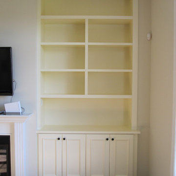 Lacquered Bookcases with toy storage
