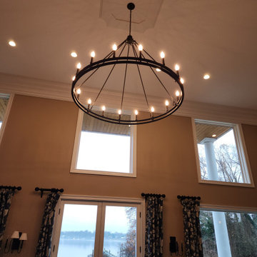 chandelier installation