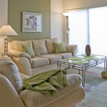 Green and White Interior