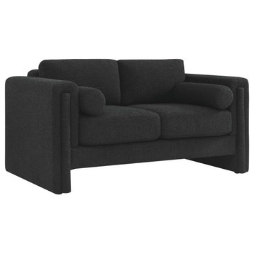 Visible Boucle Fabric Loveseat