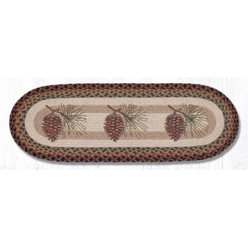 Pinecone Oval Table Runner 13"x36"