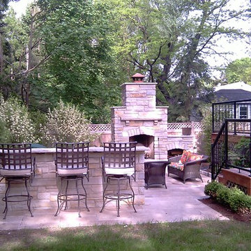 Fireplace, Built-In-Grill with Bar