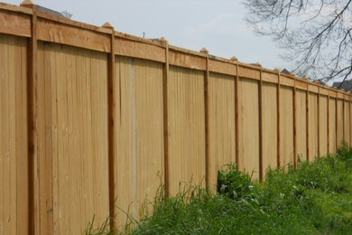 Capped Top Wood Privacy Fence