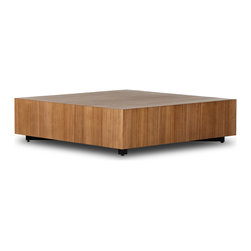 ZINHOME - Hudson Large Square Coffee Tbl-Natural - Coffee Tables
