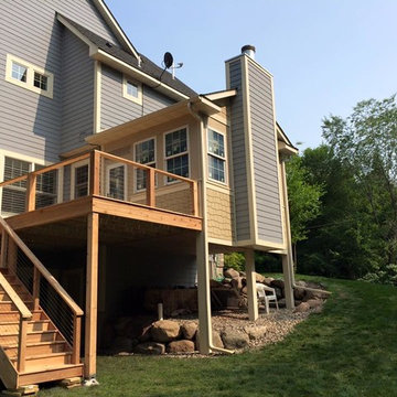 Cedar Deck with Cable Railings