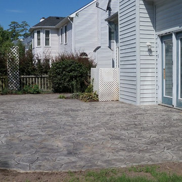 Stamped Concrete Patio & Walkway