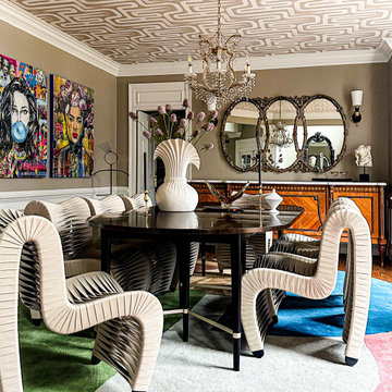 Statement Wallpaper On Ceiling