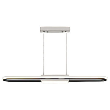MIRODEMI® Emmen | Chandelier in the Shape of Long Strip for Restaurant, Green, L47.2xh78.7", Remote Dimming