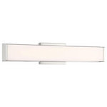 Access Lighting - Access LightinCiti, 24" 25W 1 LED Bath Vanity, Brushed Nickel/Satin Nickel - Warranty:   ColoCiti 24 Inch 25W 1 L Brushed Steel AcryliUL: Suitable for damp locations Energy Star Qualified: n/a ADA Certified: YES  *Number of Lights: 1-*Wattage:25w Dedicated LED bulb(s) *Bulb Included:Yes *Bulb Type:Dedicated LED *Finish Type:Brushed Steel