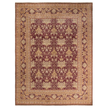 Eclectic, One-of-a-Kind Hand-Knotted Area Rug, Brown, 8'10"x11'10"