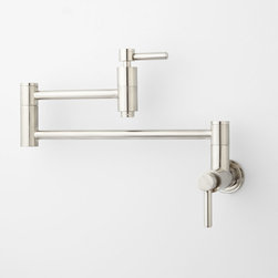 CONTEMPORARY RETRACTABLE WALL-MOUNT POT FILLER FAUCET - Pot Fillers