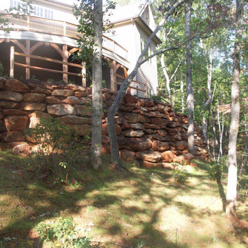 Large Boulder Retaining Wall