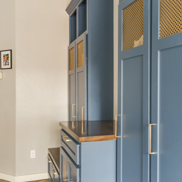 Mudroom Blue Cabinets