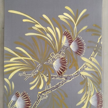 hand painted silk wallpaper silk tree