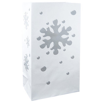 Luminaria Bags, Snowflake, Set of 24