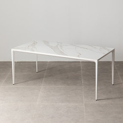 Minimalist Table &ndash; Innovation S - Calacatta Oro / White - Dining Tables
