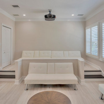 Home Theater with Tiered Seating