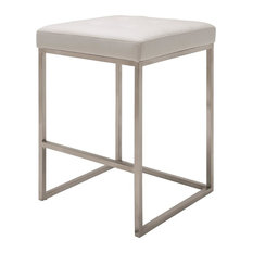 Nuevo - Upholstered Counter Stool in White - Bar Stools and Counter Stools