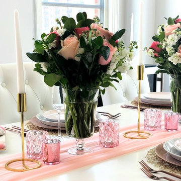 Gold & Blush Tablescape