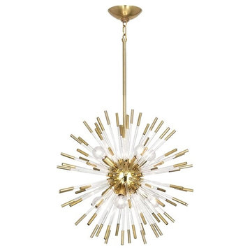 LED crystal chandelier for modern living room, dining room., Dia 15.8''