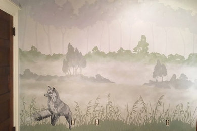 Misty Morning Nursery with Fox and Hare