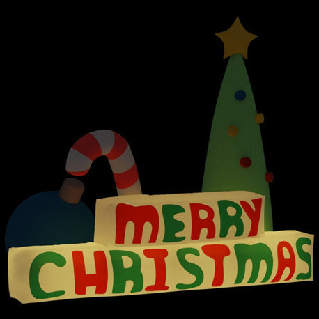 vidaXL Inflatable Decoration Blow up Tree with LEDs Christmas Party Lighting