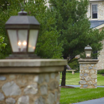 Outdoor Lighting for a New Traditional Country Estate