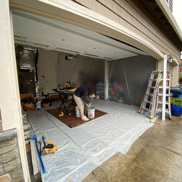Camas WA Water Damage Travertine Tile Replacement