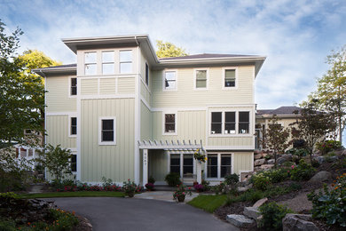 Beach style exterior home photo in Grand Rapids