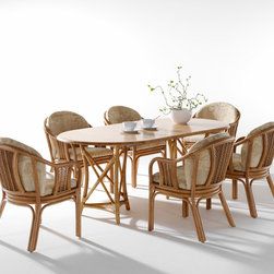 Rattan Classics - Carmen-zita chairs and Extension table - Furniture