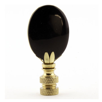 Oval Black Onyx Finial
