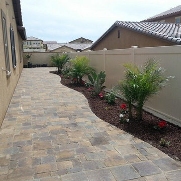 Interlocking Pavers with Landscape