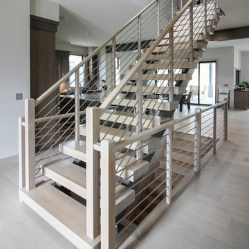 Project #66 | Modern Staircase with Twin Metal Stringers
